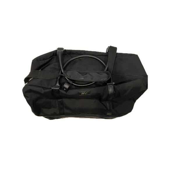 IBFun Black Canvas Faux Leather Tote Bag  20"x12"x10" - Picture 5 of 8